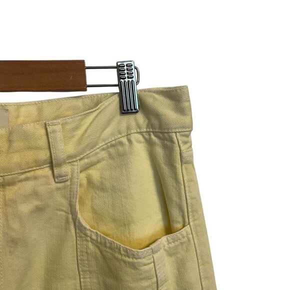 Isabel Marant Vikira Slim Pants Light Yellow Denim Size 40 or US 10 - Picture 3 of 8